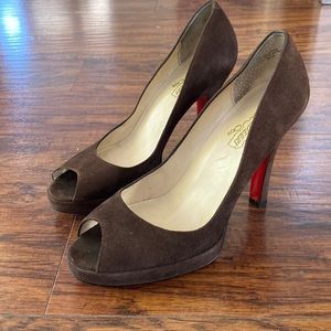 Judy brown suede 3’ heel